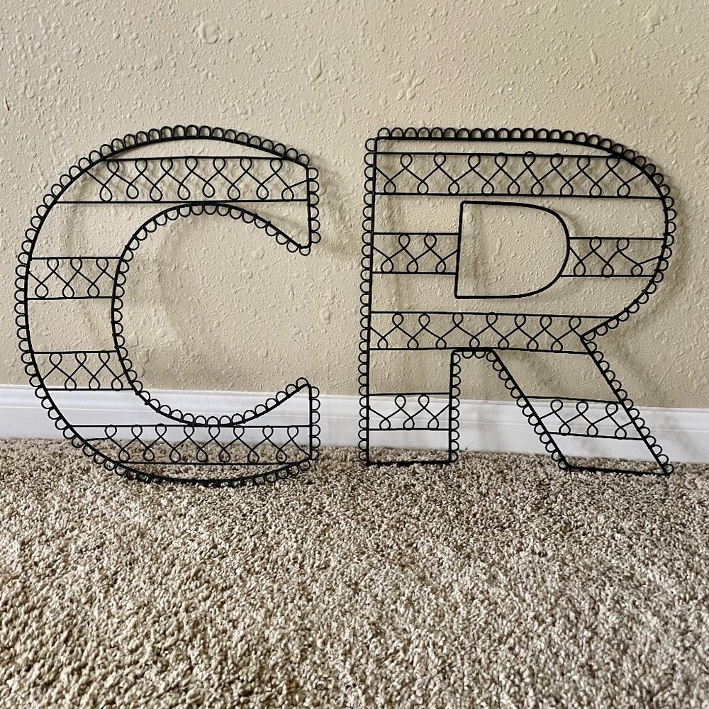 Pottery Barn Teen Metal Wire Letters